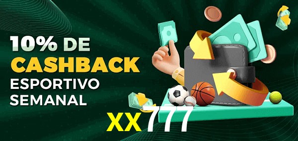 10% de bônus de cashback na xx777